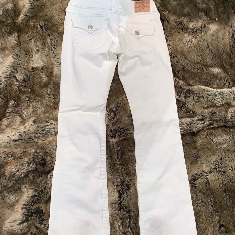 White True Religion Bootcut Jeans